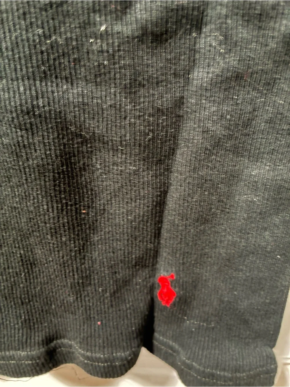 Polo by Ralph Lauren Black Slim Ribbed Tank with Red Pony